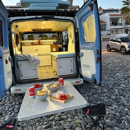 Camping Camper Van Orange Crab Los Abrigos